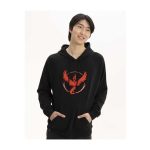 Pokémon GO Teams: Team Valor Embroidered Black Fitted Pullover Hoodie – Adult - Image 3