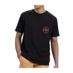 Pikachu & Corphish Pokémon Summer Days Black Relaxed Fit Crew Neck Pocket T-Shirt – Adult
