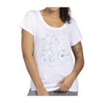 Pokémon Friends Forever White Relaxed Fit Scoop Neck T-Shirt – Women