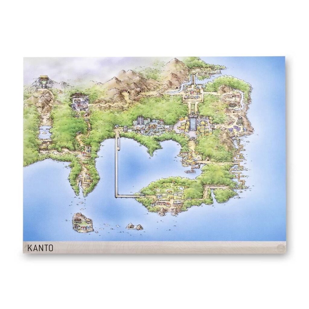 ebf049c9-c6da-5bbc-8f21-18ac141f0074-1024x1024-1.jpg Kanto Pokémon Region Maps Poster - Image 1