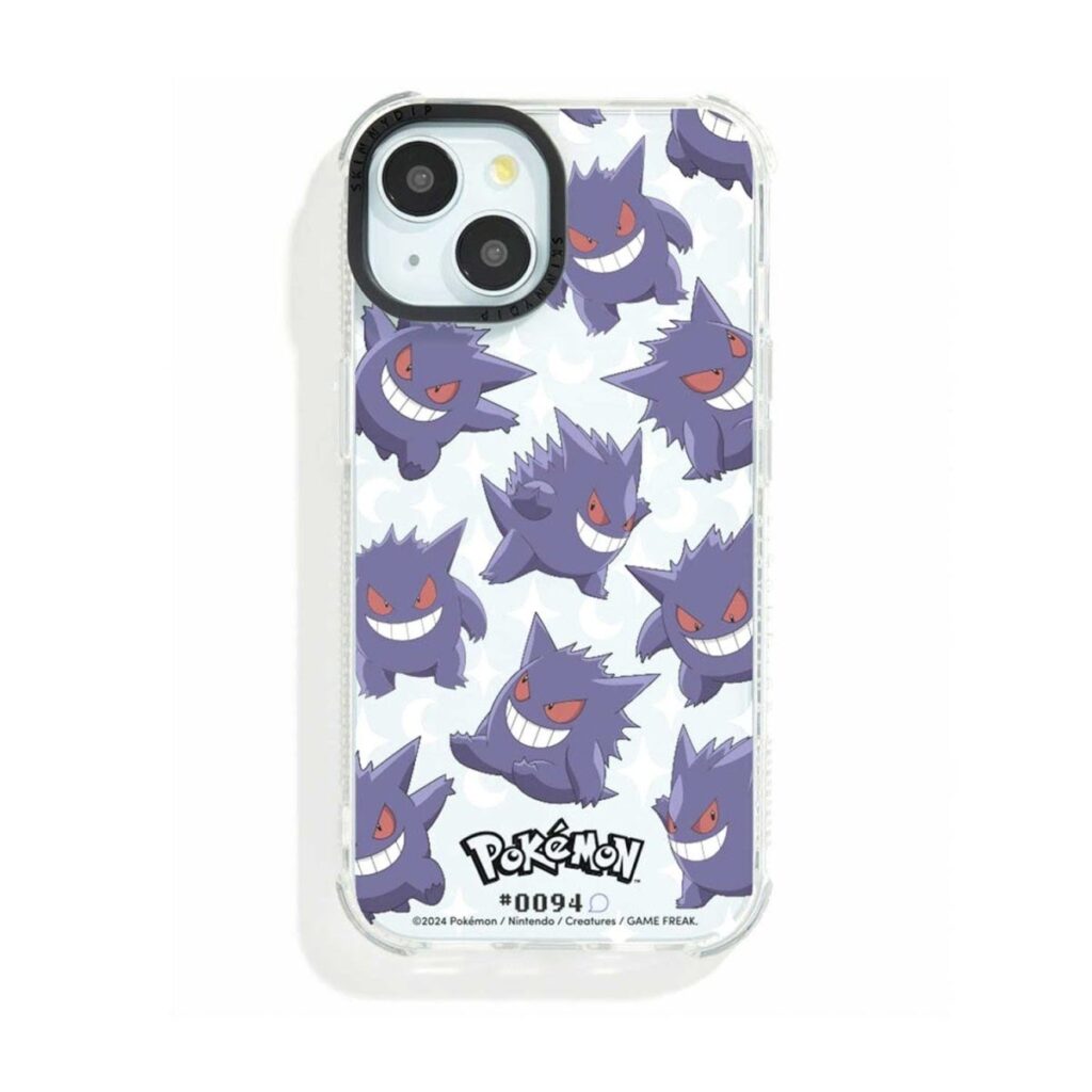 ec7549fd-b607-5911-a73a-1788e74af624-1024x1024-1.jpg Pokémon × Skinnydip: #0094 Gengar Shock Case for iPhone - Image 1