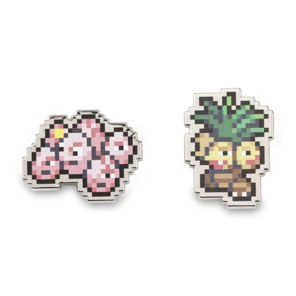 ee0944c9-7718-53d6-aedb-2eb319aa5df2-1024x1024-1.jpg Exeggcute & Exeggutor Pokémon Pixel Pins (2-Pack) - Image 1
