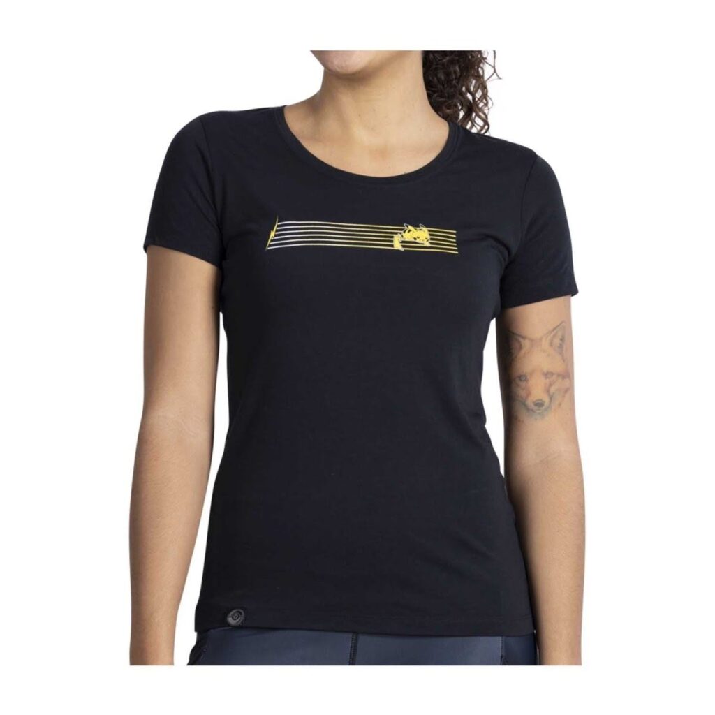 f01c6aea-3380-5366-b62d-0b5696f25688-1024x1024-1.jpg Pikachu Pokémon Active Black Performance T-Shirt – Women - Image 1