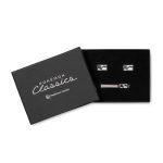 Pikachu Classics Charge Solid Cuff Links & Tie Bar Set